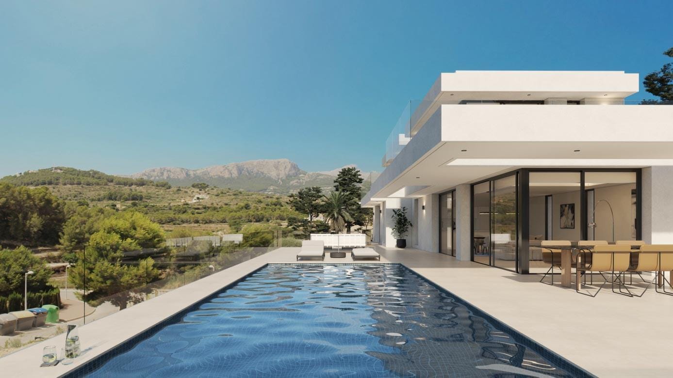 Villa neuve à Calpe avec vue panoramique et projet avec permis.
