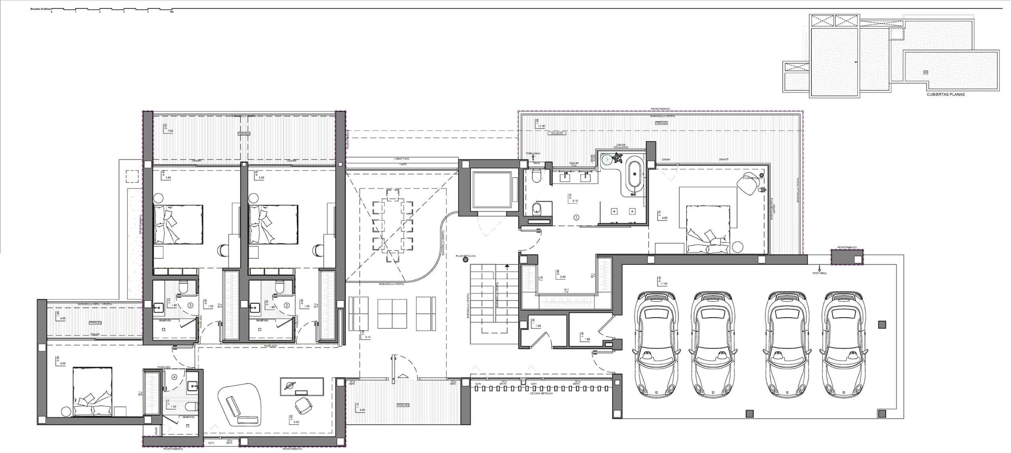 Moderne villa met 5 suites met uitzicht op de Middellandse Zee van Moraira