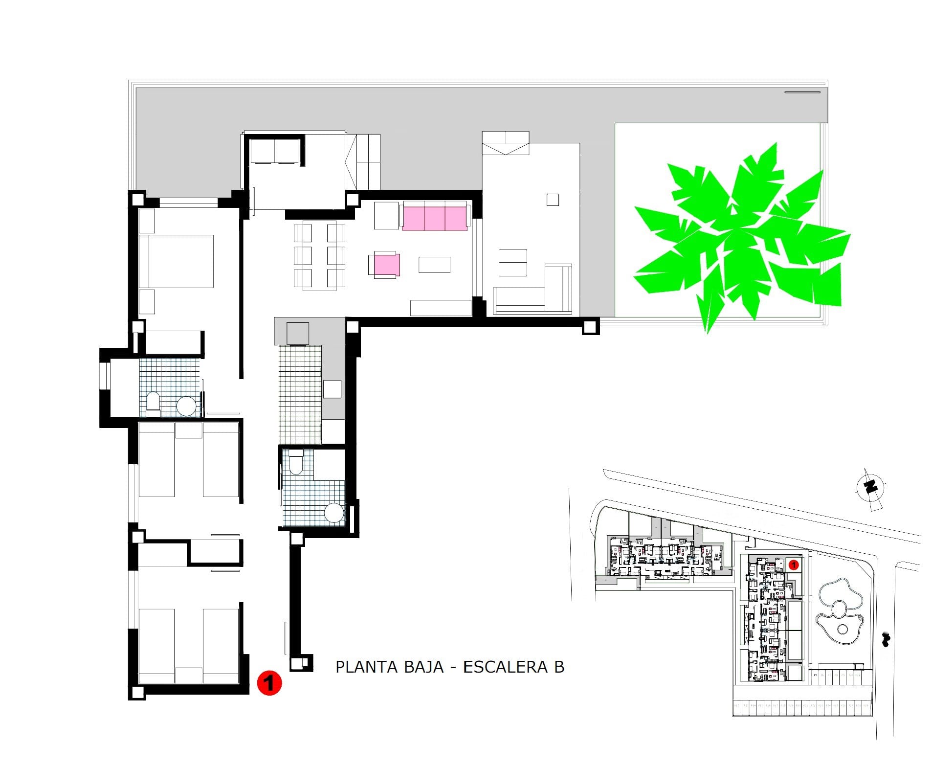 Apartamento de 3 dormitorios en Dénia