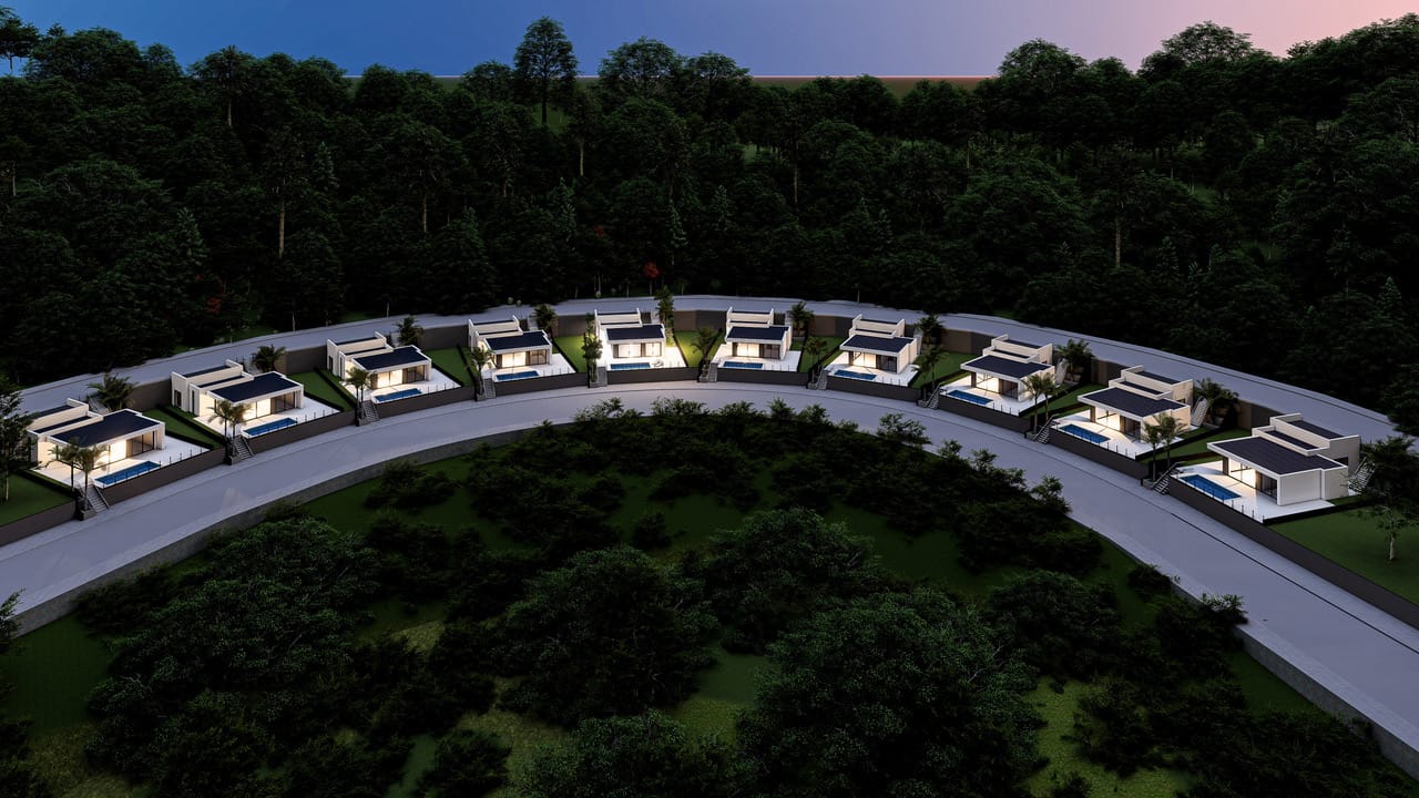 Moderne Villa mit privatem Pool und Meerblick
