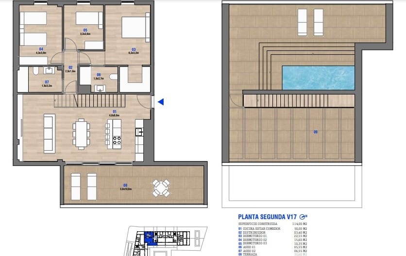 Penthouse de luxe à Jávea avec terrasse et piscine privée