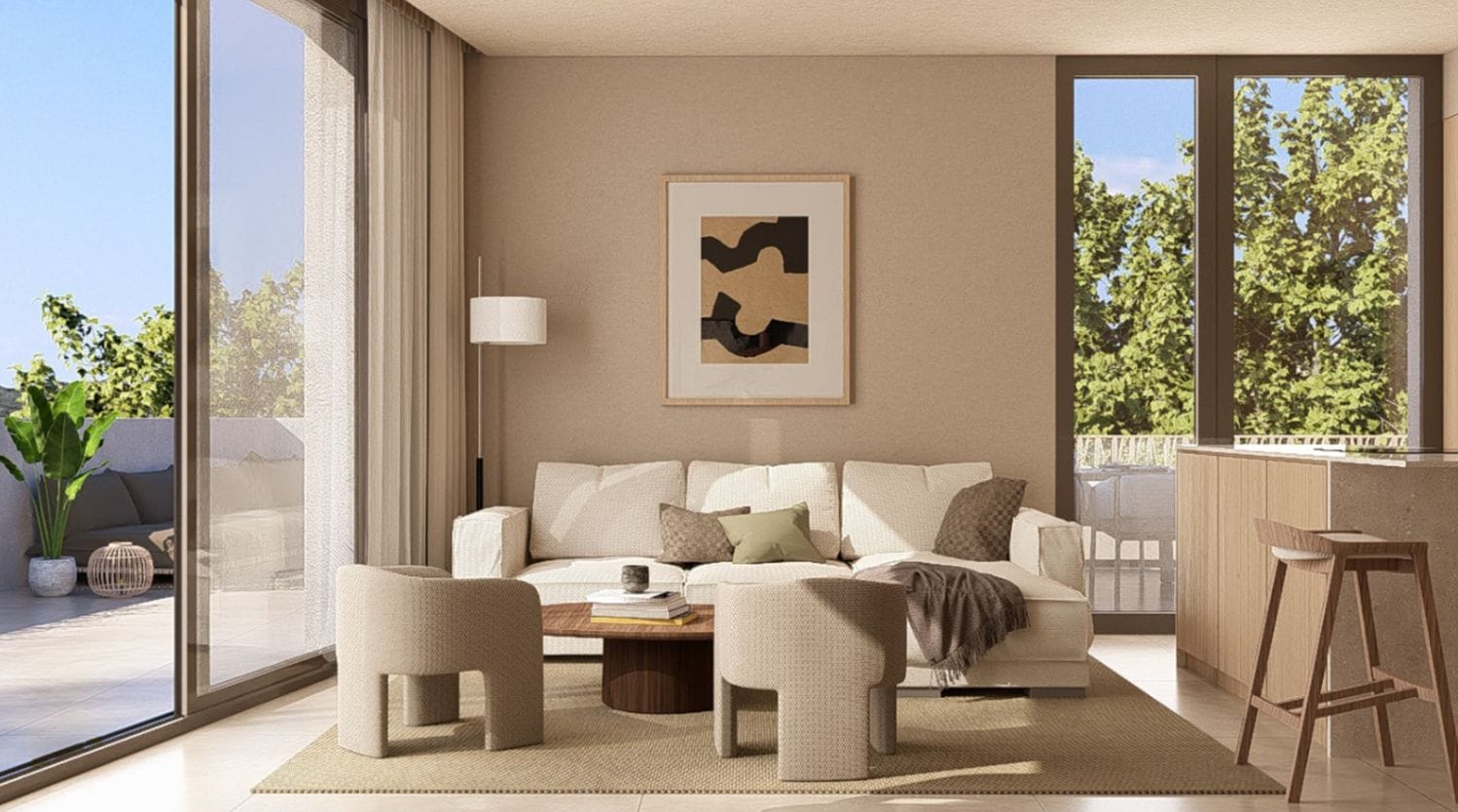Apartamento en la planta baja de 2 habitaciones y piscina  en Jávea