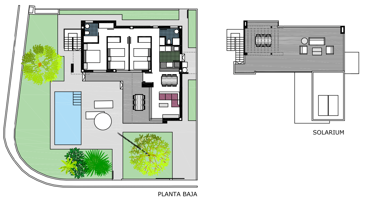 Villa independiente con gran jardín