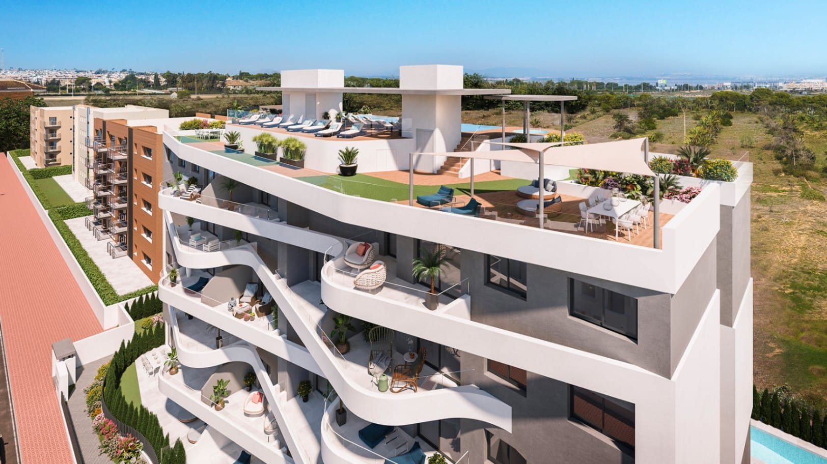 Luxe appartement met 2 slaapkamers op 300 meter van het strand: Punta Prima