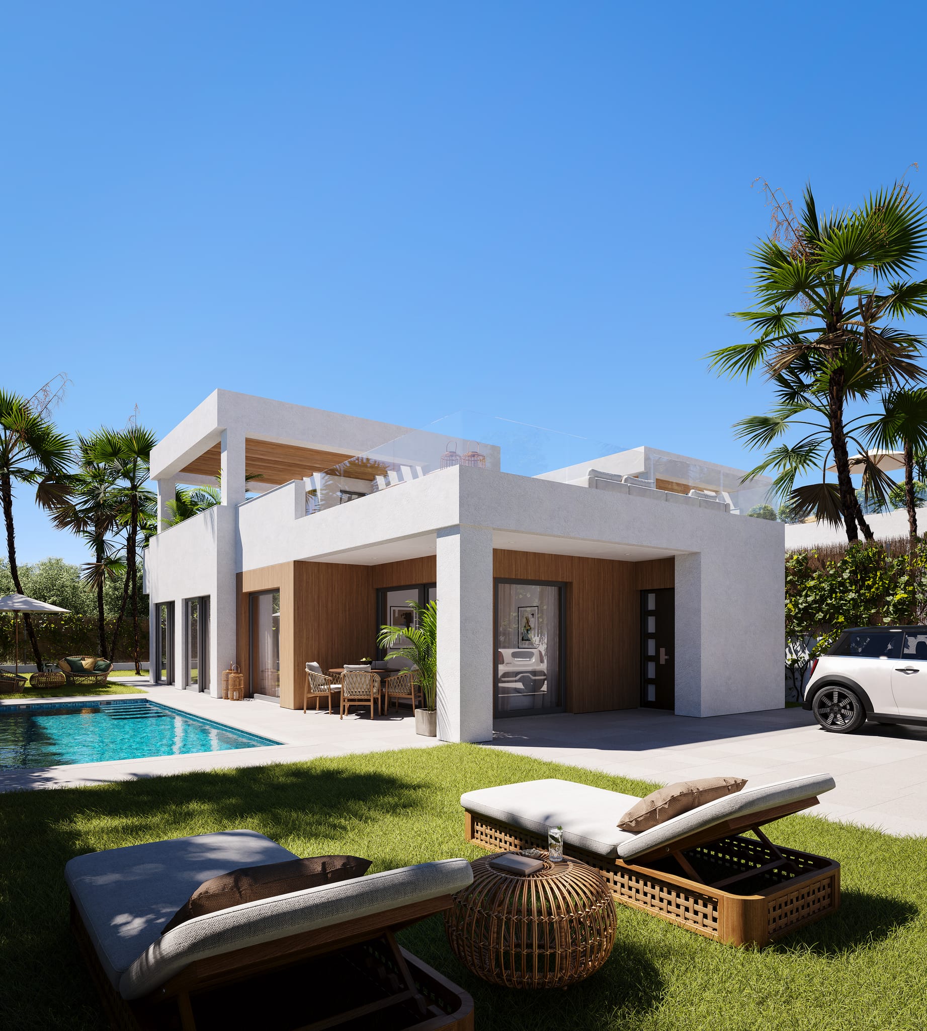 Een nieuw project van moderne villa's in Finestrat, Sierra Cortina