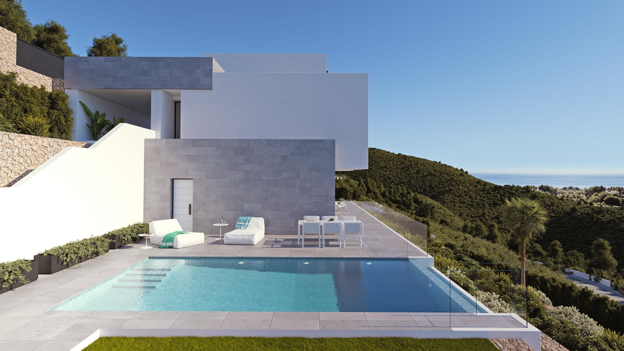 Villa de lujo con vistas panorámicas al mar y al skyline de Benidorm