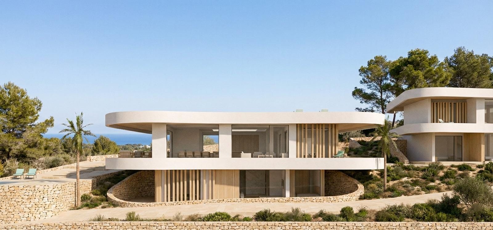 Villa de obra nueva de diseño exclusivo en Las Rotas, Dénia, con vistas al mar
