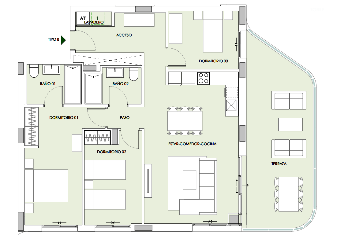 Apartament z 3 sypialniami w Calpe
