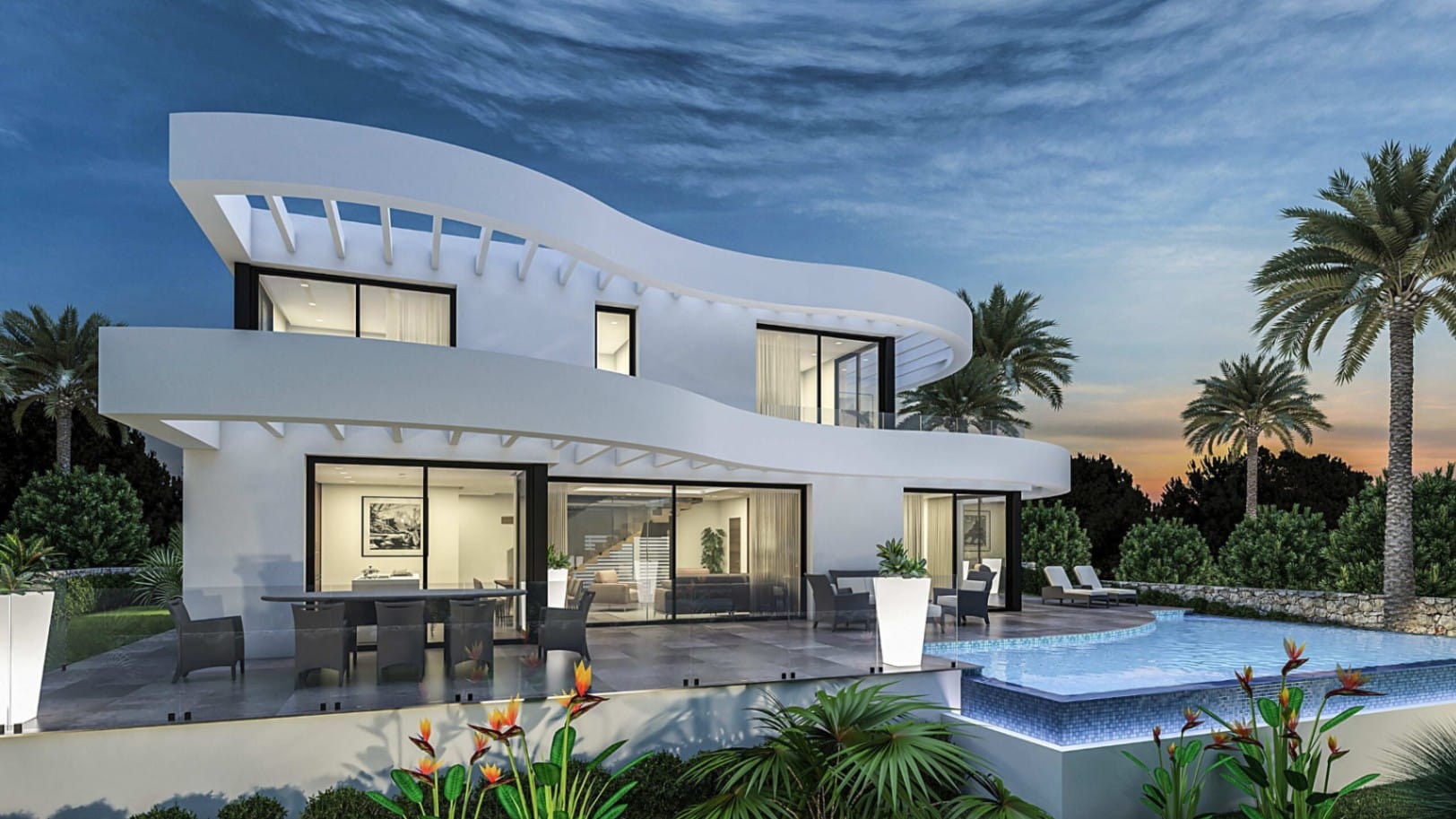 Neubauvilla mit 3 Schlafzimmern in Moraira/Teulada