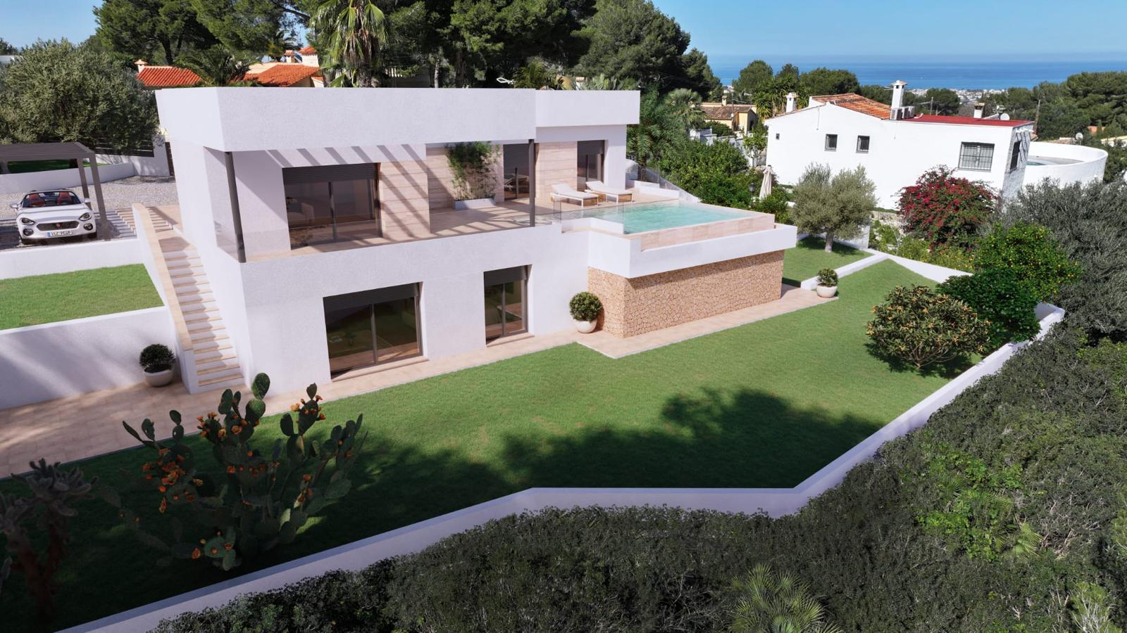 Moderne villa te koop met een oneindige zwembad in Dénia