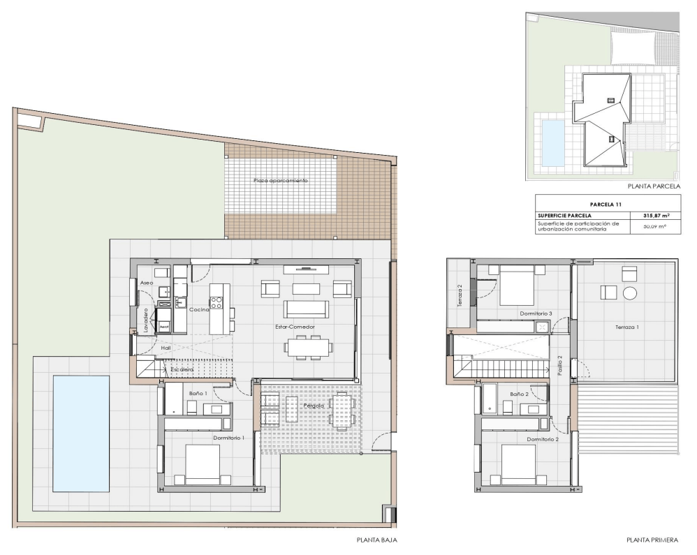 Villa de 3 chambres avec piscine et terrasses