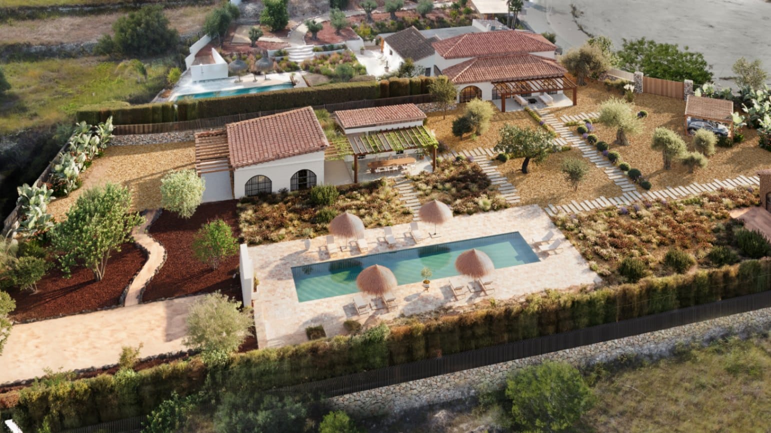 Finca mediterránea de gran formato con casa principal, casa de invitados y proyecto de reforma integral – Jávea
