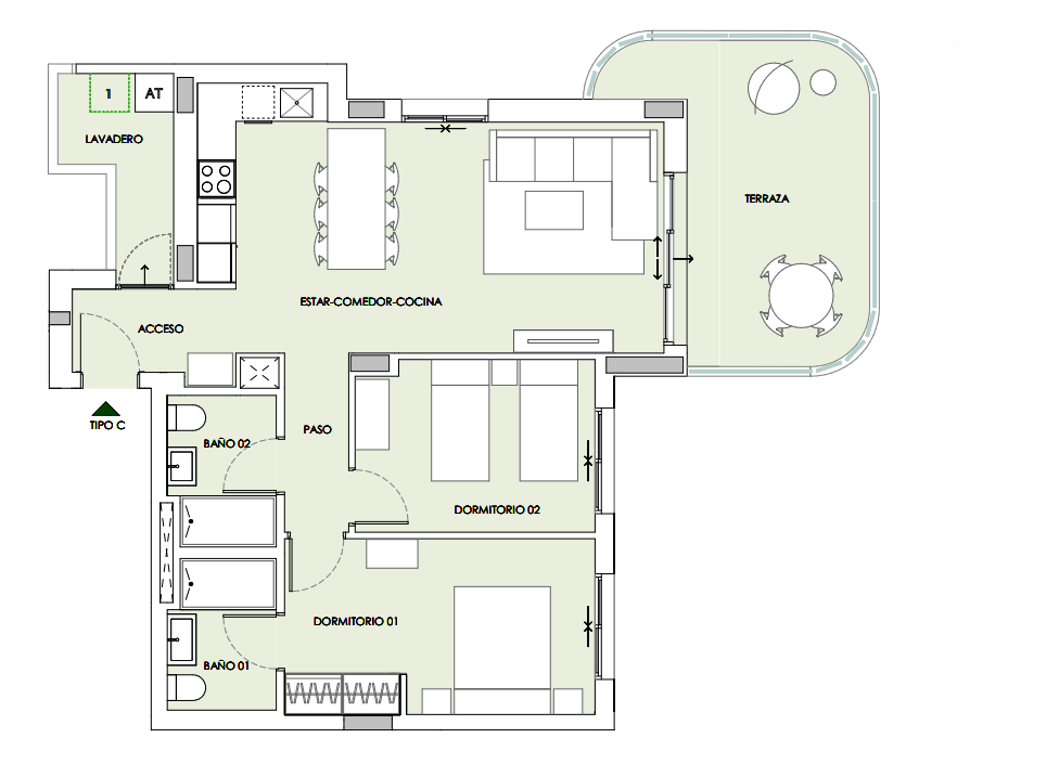 Apartament z 2 sypialniami w Calpe