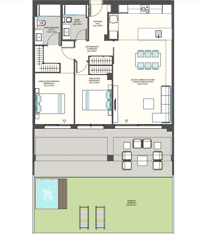 Apartamento con vistas al mar y Benidorm en venta