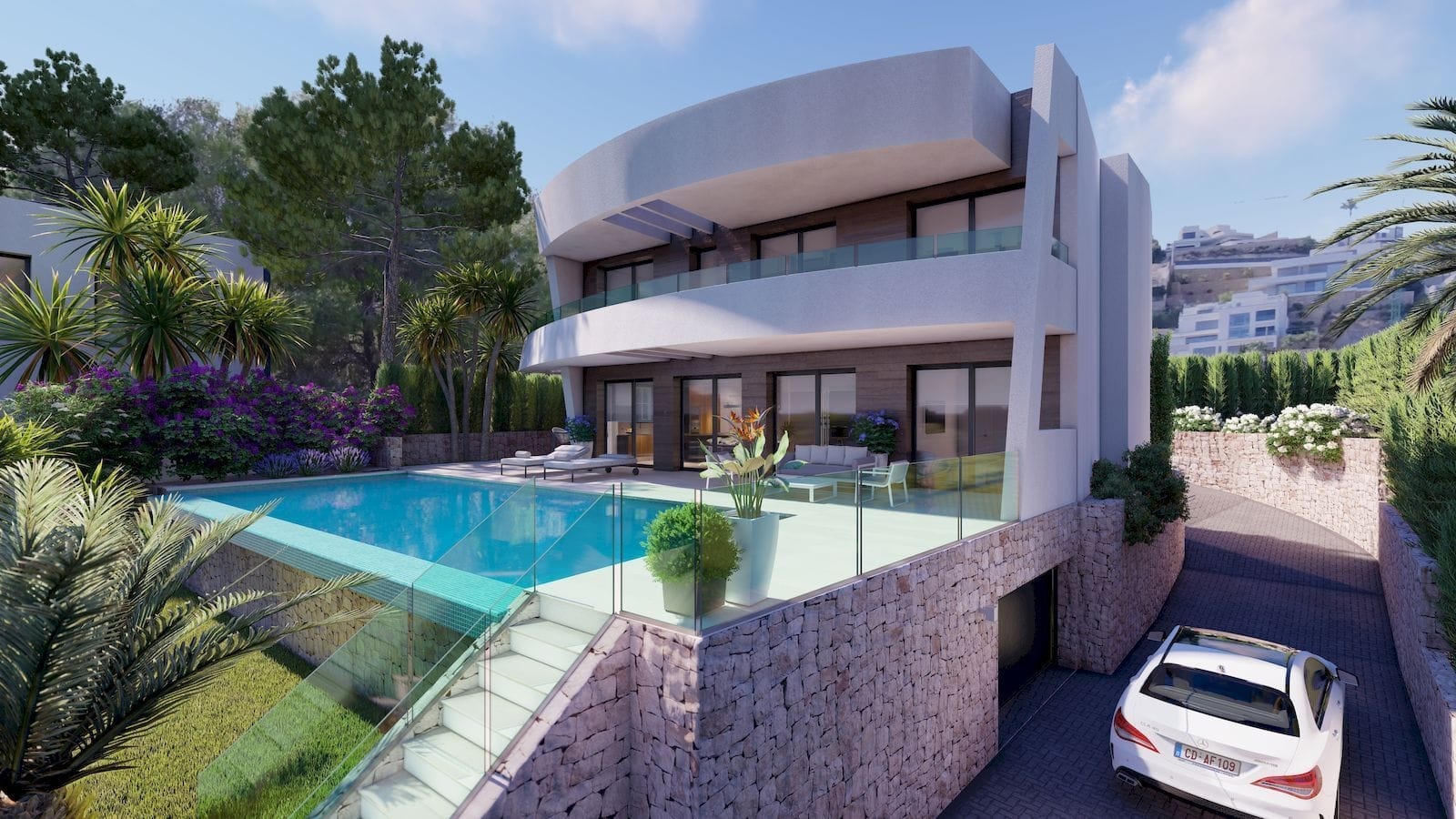 Nieuwe luxe villa met uitzicht op zee in Moraira
