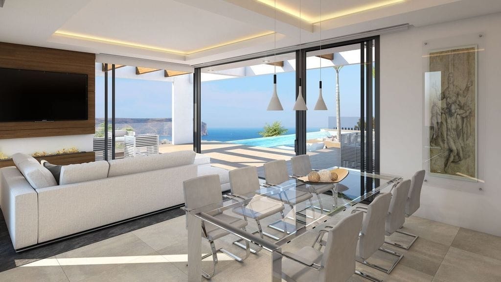Villa moderna de nueva construccion con vistas al mar en Jávea en Costa Blanca
