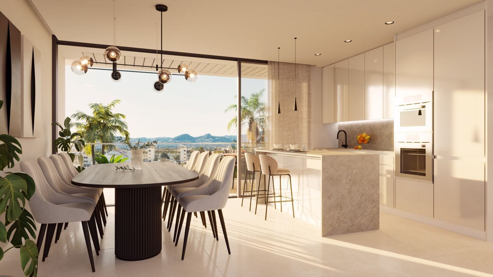 Apartamento de 3 dormitorios en la 1ª planta en primera línea en Denia