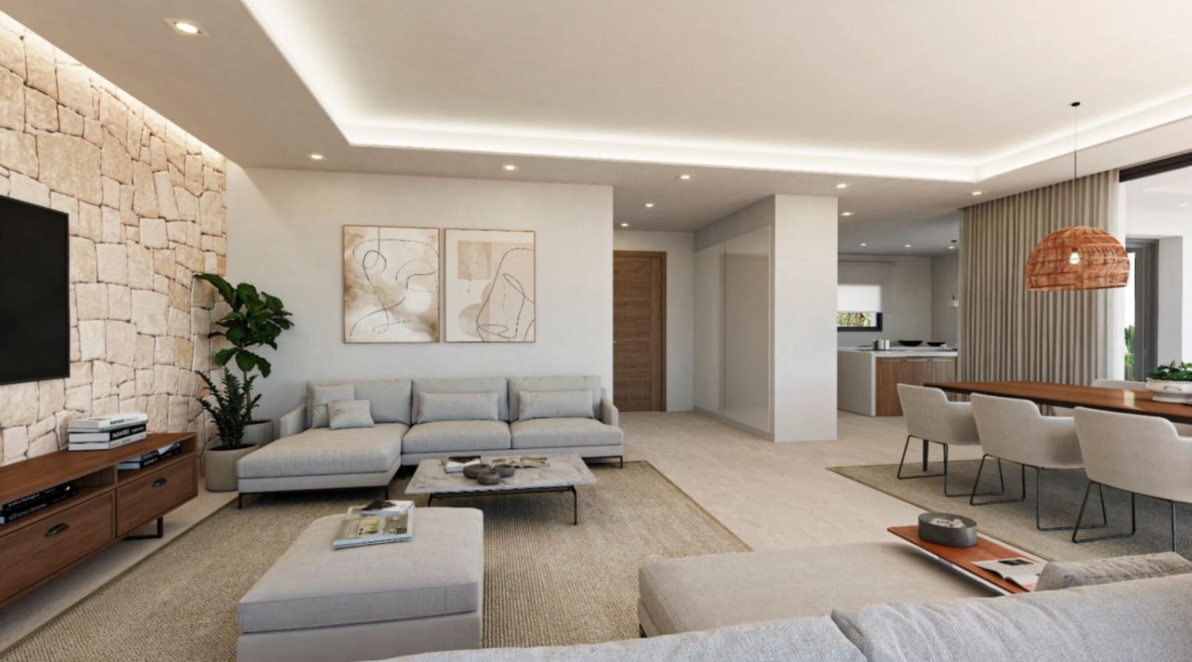 Villa moderna de obra nueva en Dénia con vistas al mar y al Montgó