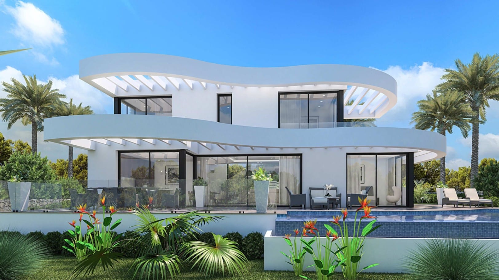 Neubauvilla mit 3 Schlafzimmern in Moraira/Teulada