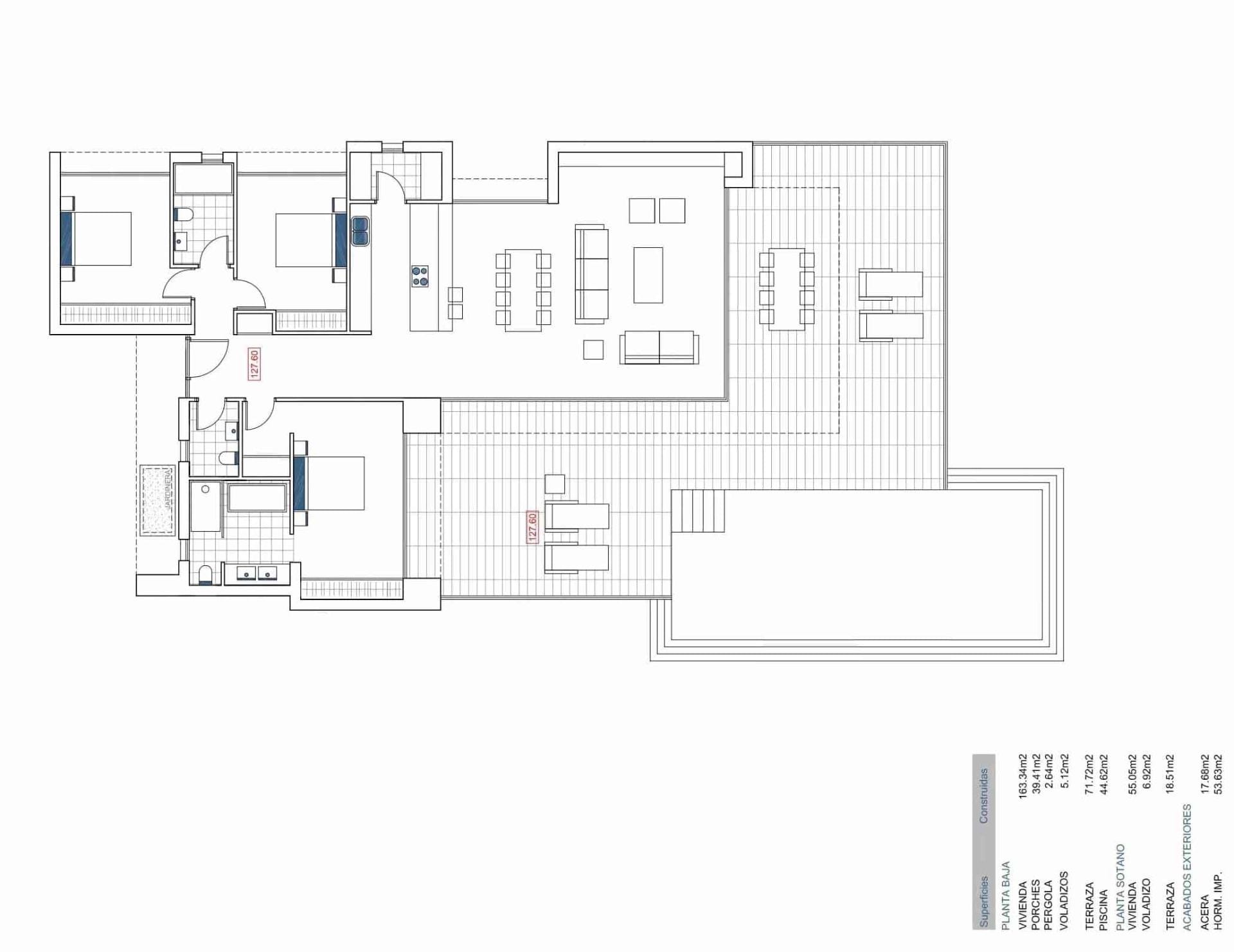 Nouveau projet à construire à Moraira avec vue sur la mer.