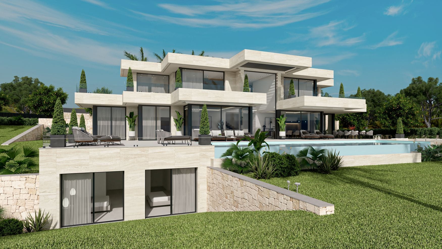 Exclusieve Luxe Villa aan de Eerste Lijn met Panoramisch Uitzicht op de Middellandse Zee
