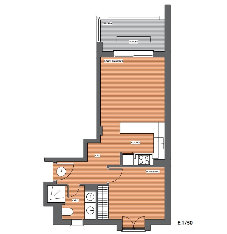 Appartement 1 chambre au premier étage, Dénia