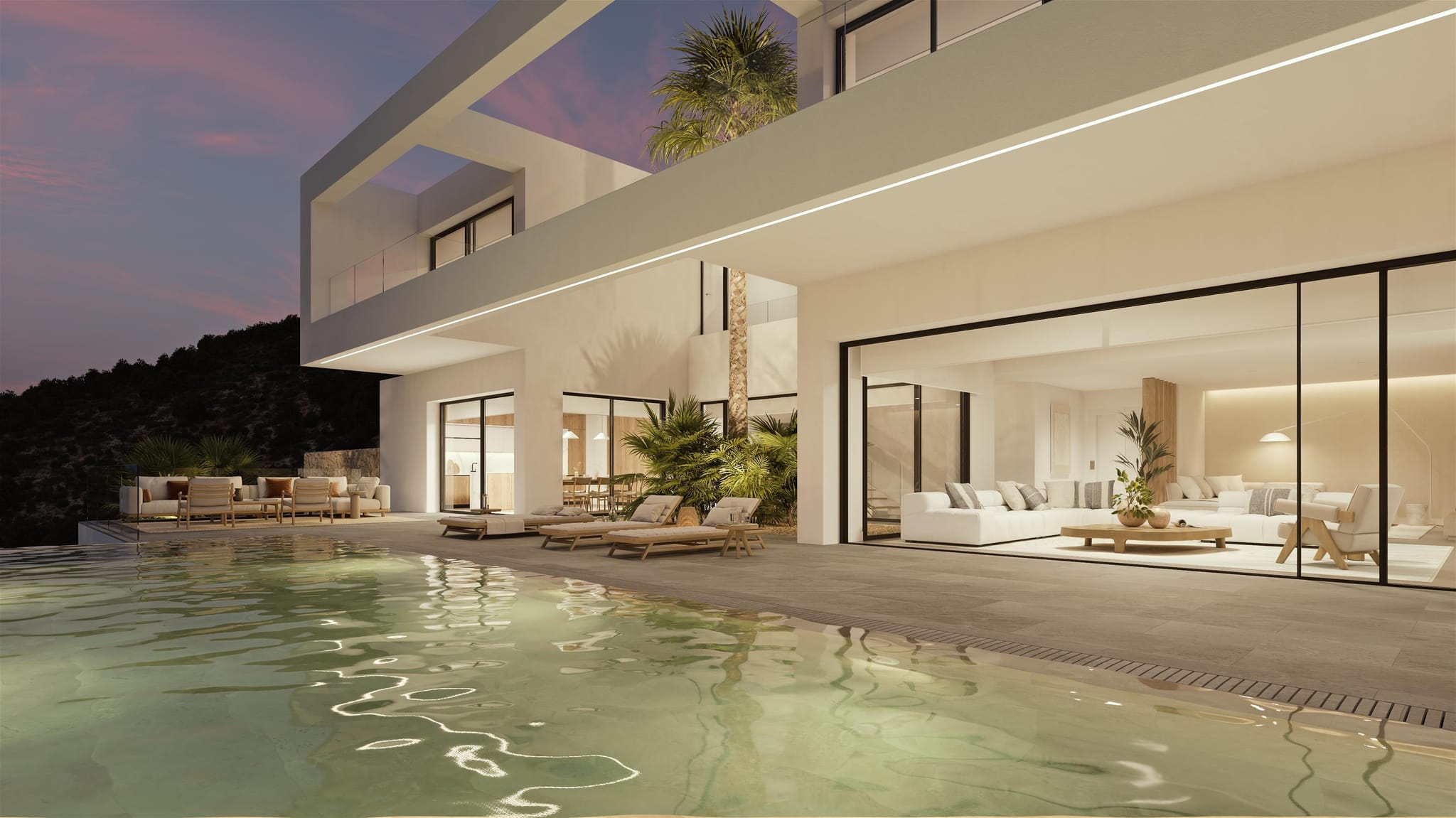 Luxe villa met infinity zwembad en panoramisch uitzicht op zee in Benissa