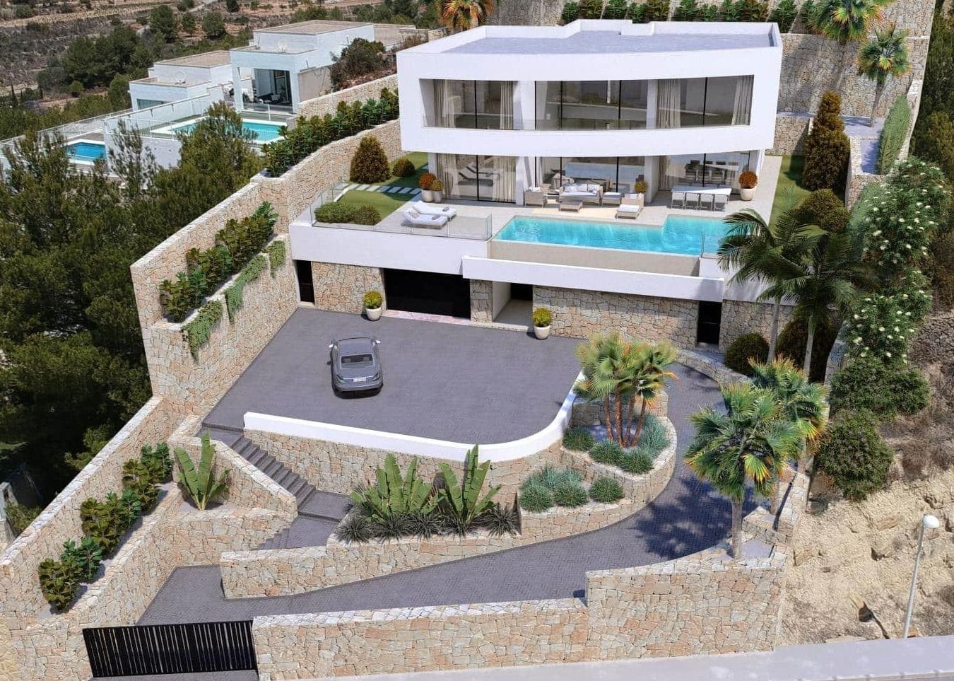 VILLA AVEC VUE SUR LA MER EN CONSTRUCTION À CALPE