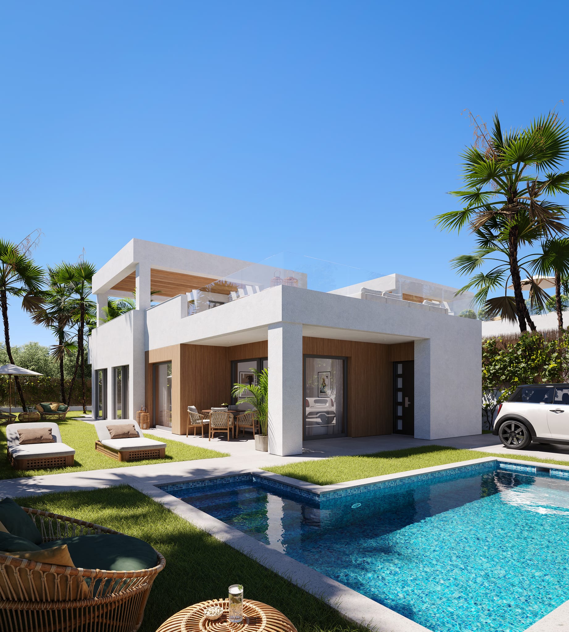 Een nieuw project van moderne villa's in Finestrat, Sierra Cortina