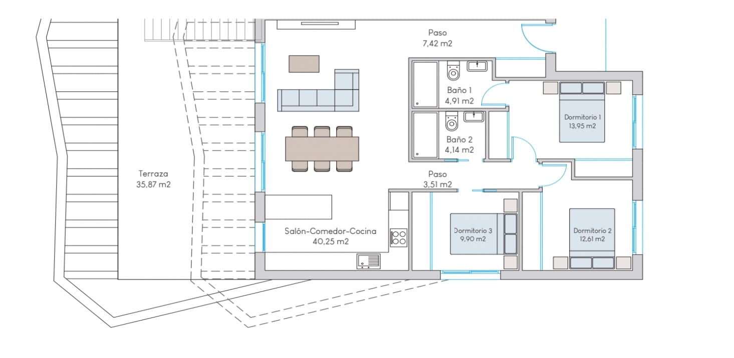 Bungalow en Balcon de Finestrat -  Planta Alta
