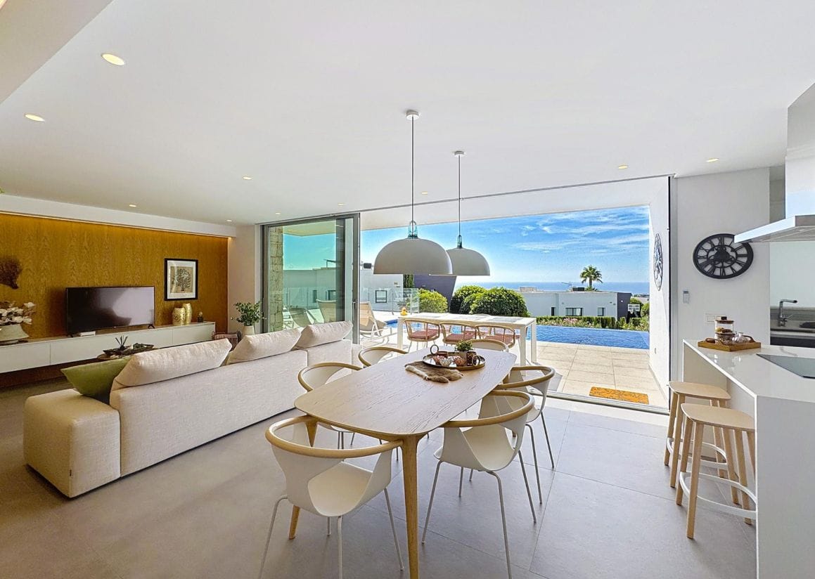 Villa moderne de 3 chambres avec vue sur la mer à Moraira