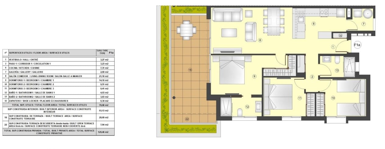 Appartement met 3 slaapkamers in de exclusieve woonwijk Torrevieja