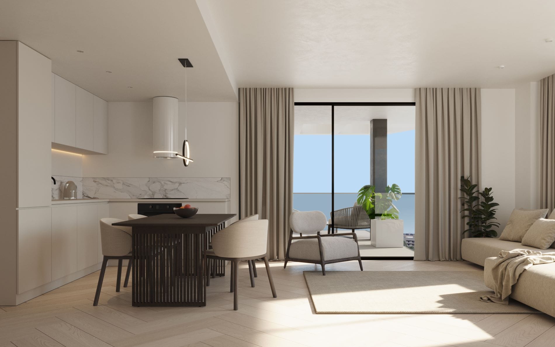 Alquiler de larga temporada – Apartamento moderno con vistas al mar en Calpe