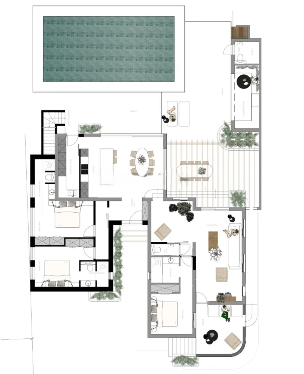 Villa de estilo Ibiza en una sola planta en Jávea – Balcón al Mar