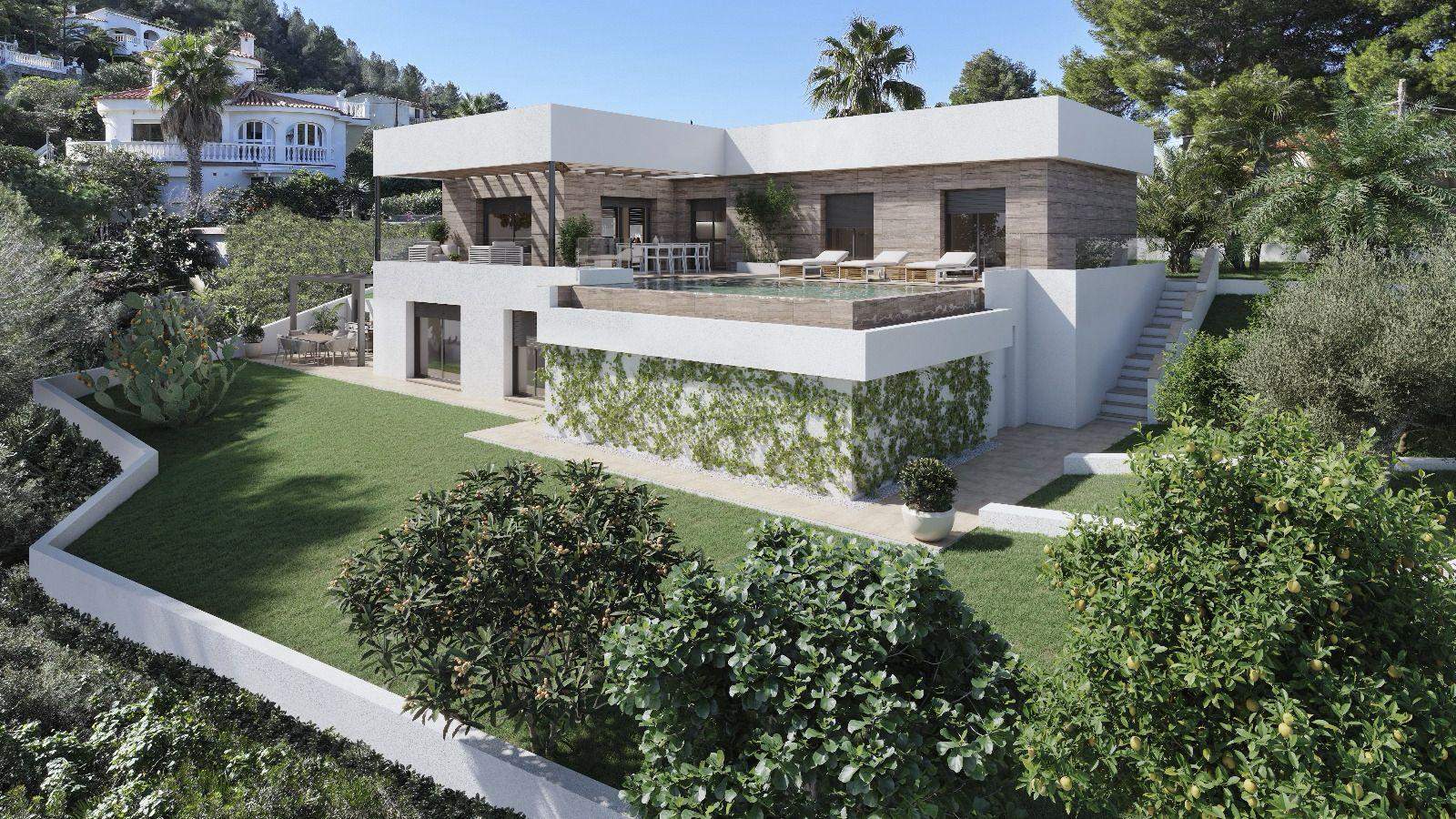 Moderne villa te koop met een oneindige zwembad in Dénia