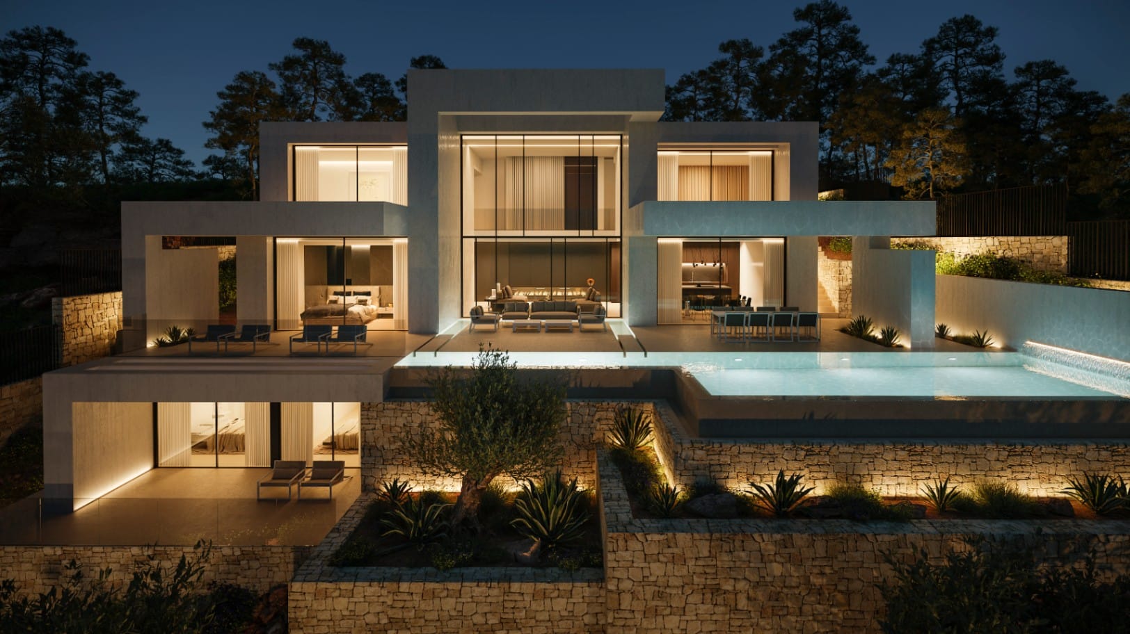 Luxe villa met 4 slaapkamers en uitzicht op zee in Javea