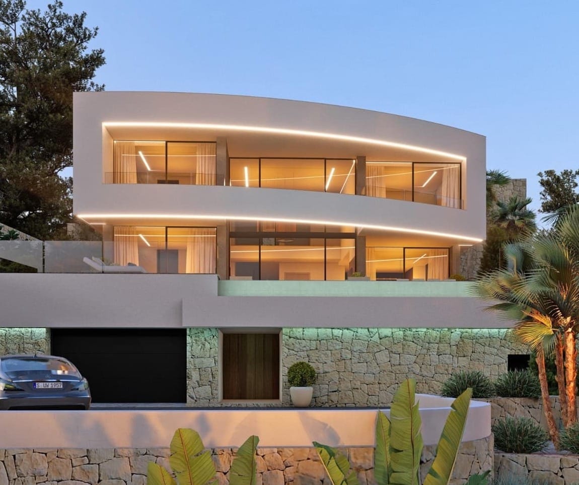 VILLA AVEC VUE SUR LA MER EN CONSTRUCTION À CALPE