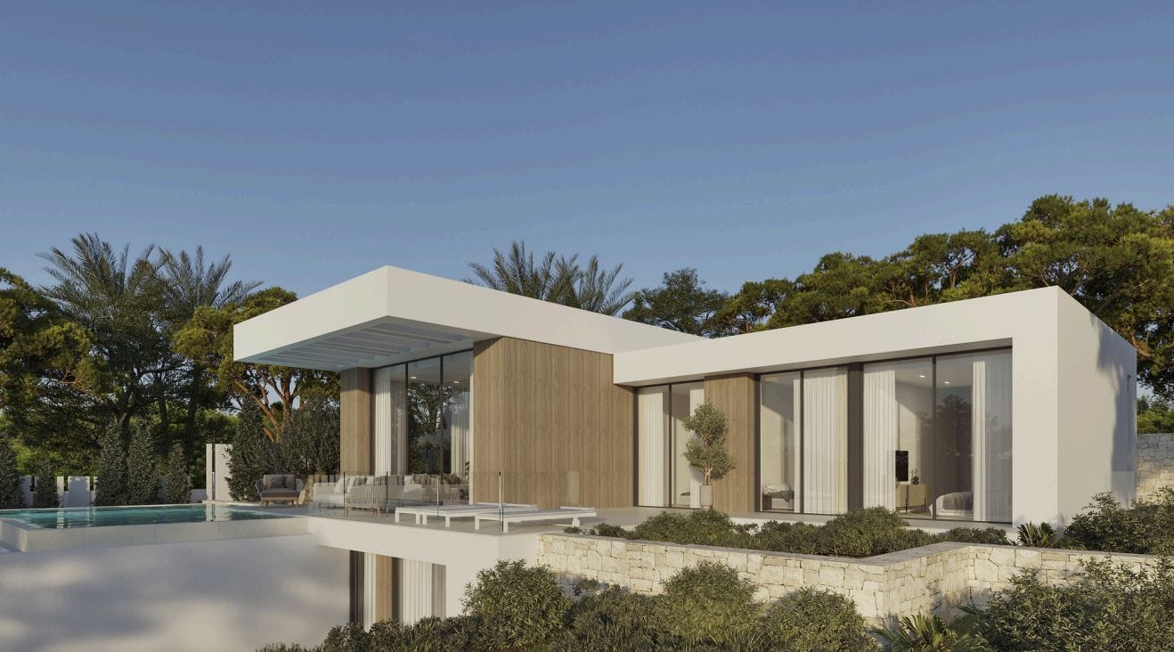 Villa met een eigentijds ontwerp, met een panoramisch uitzicht en infinity zwembad op de Montgó, Dénia.