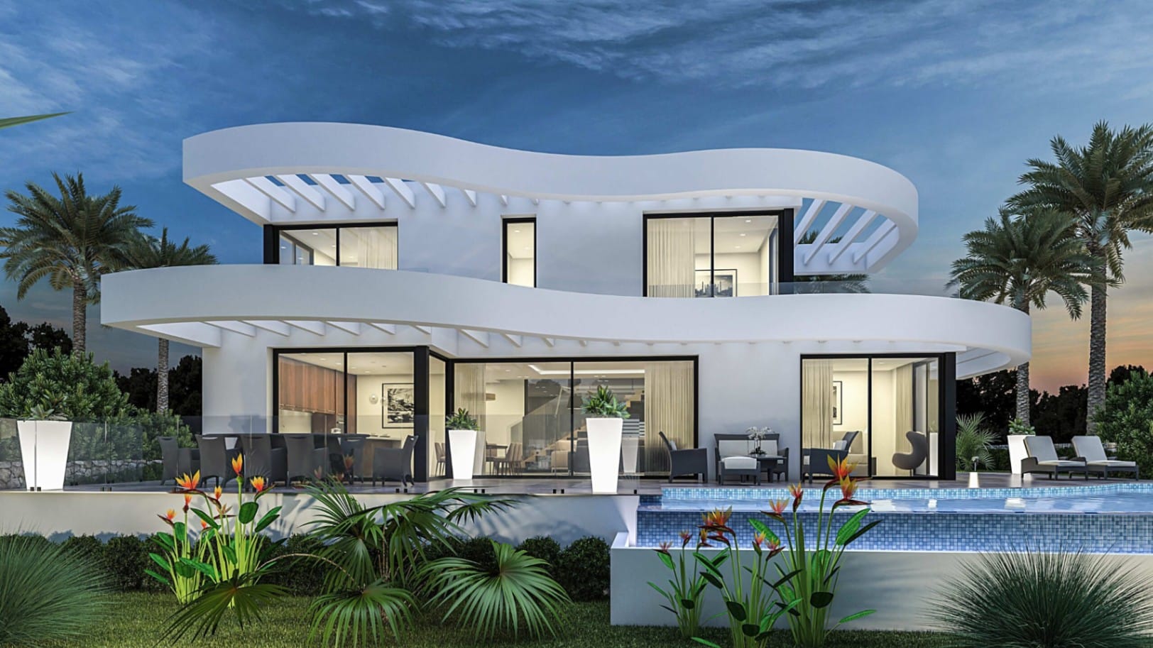 Neubauvilla mit 3 Schlafzimmern in Moraira/Teulada