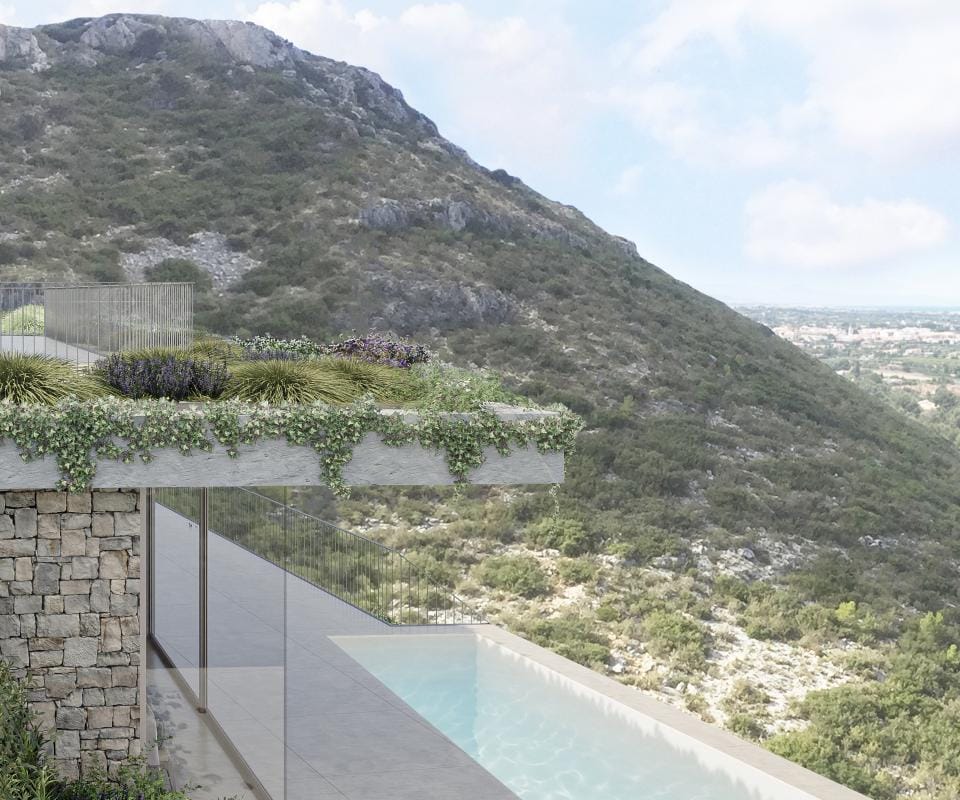 Villa de diseño contemporáneo en Dénia con vistas panorámicas al mar y al Montgó
