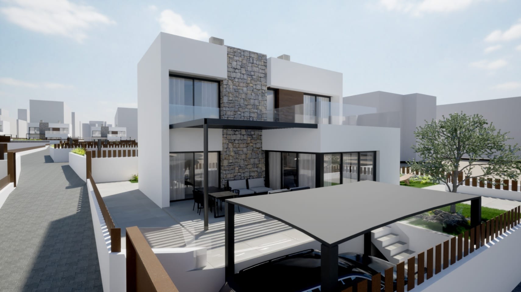 Villa de 3 chambres avec piscine et terrasses