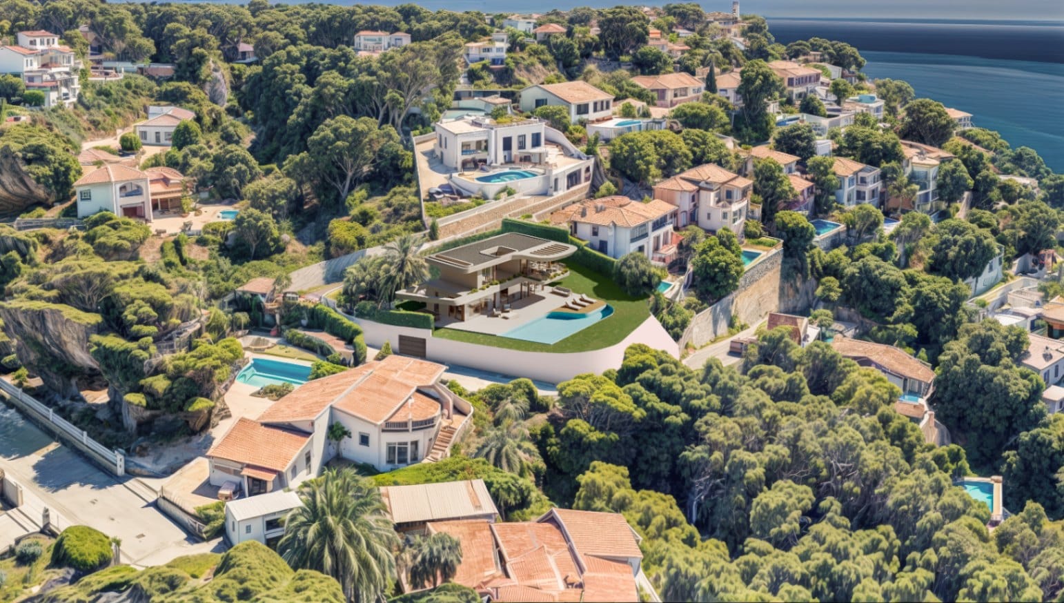 Villa de diseño con vistas al mar en venta en Ambolo Jávea