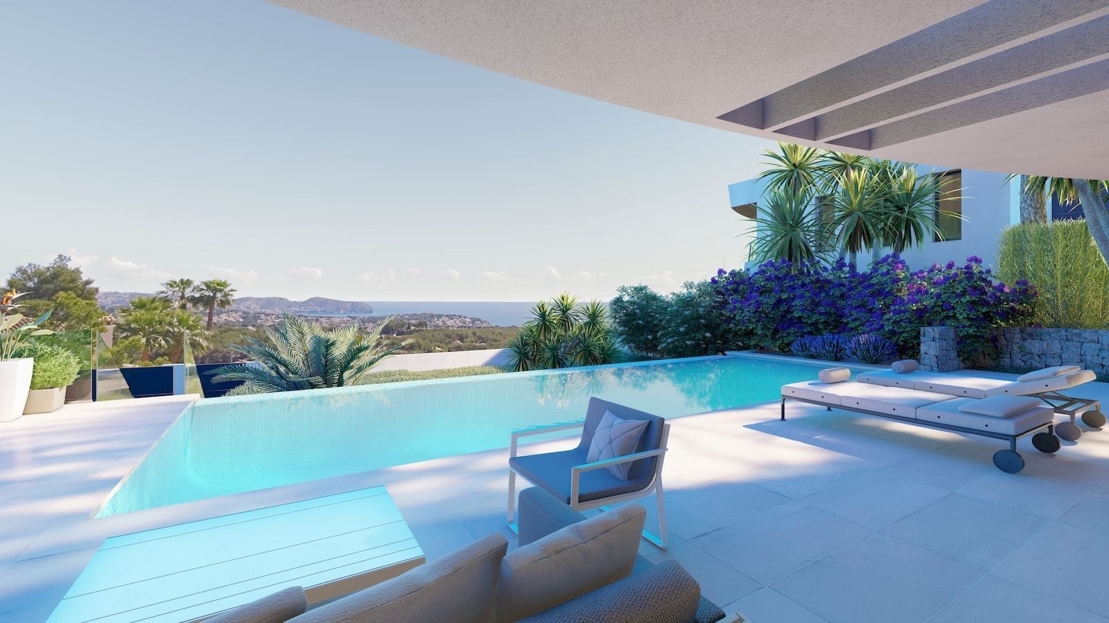 Nieuwe luxe villa met uitzicht op zee in Moraira