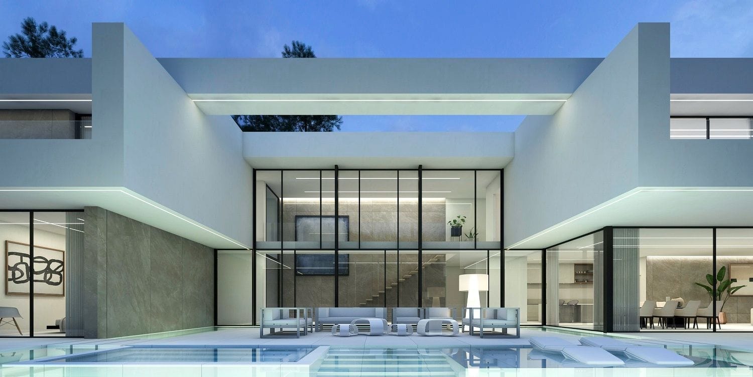 Impresionante villa para construir en Moraira con vistas panorámicas al mar.