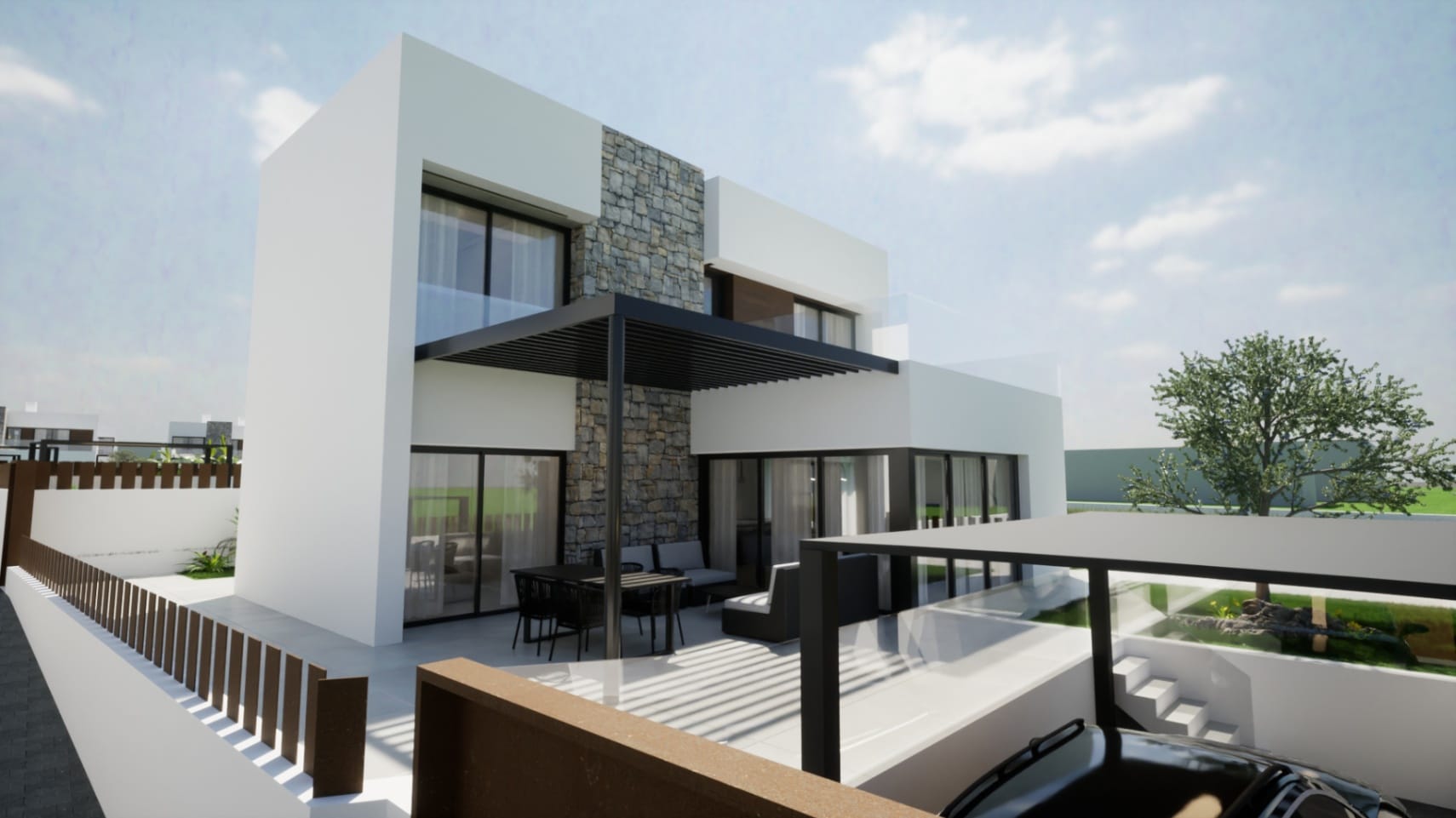 Villa de 3 chambres avec piscine et terrasses