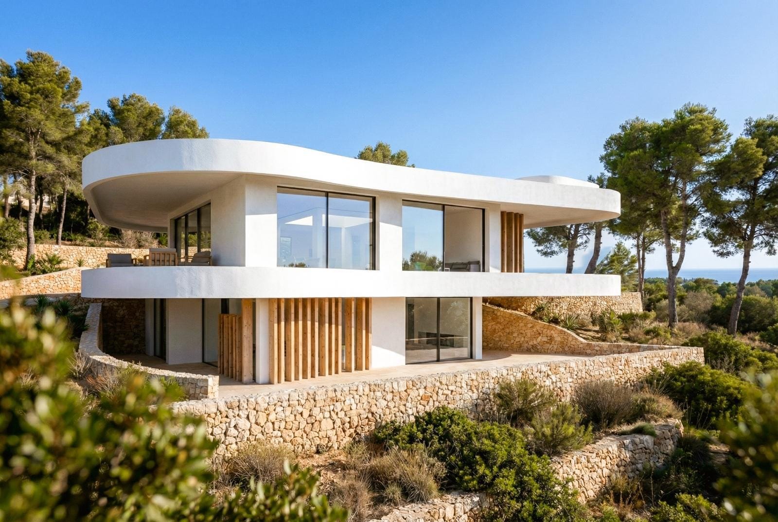 Villa de obra nueva de diseño exclusivo en Las Rotas, Dénia, con vistas al mar