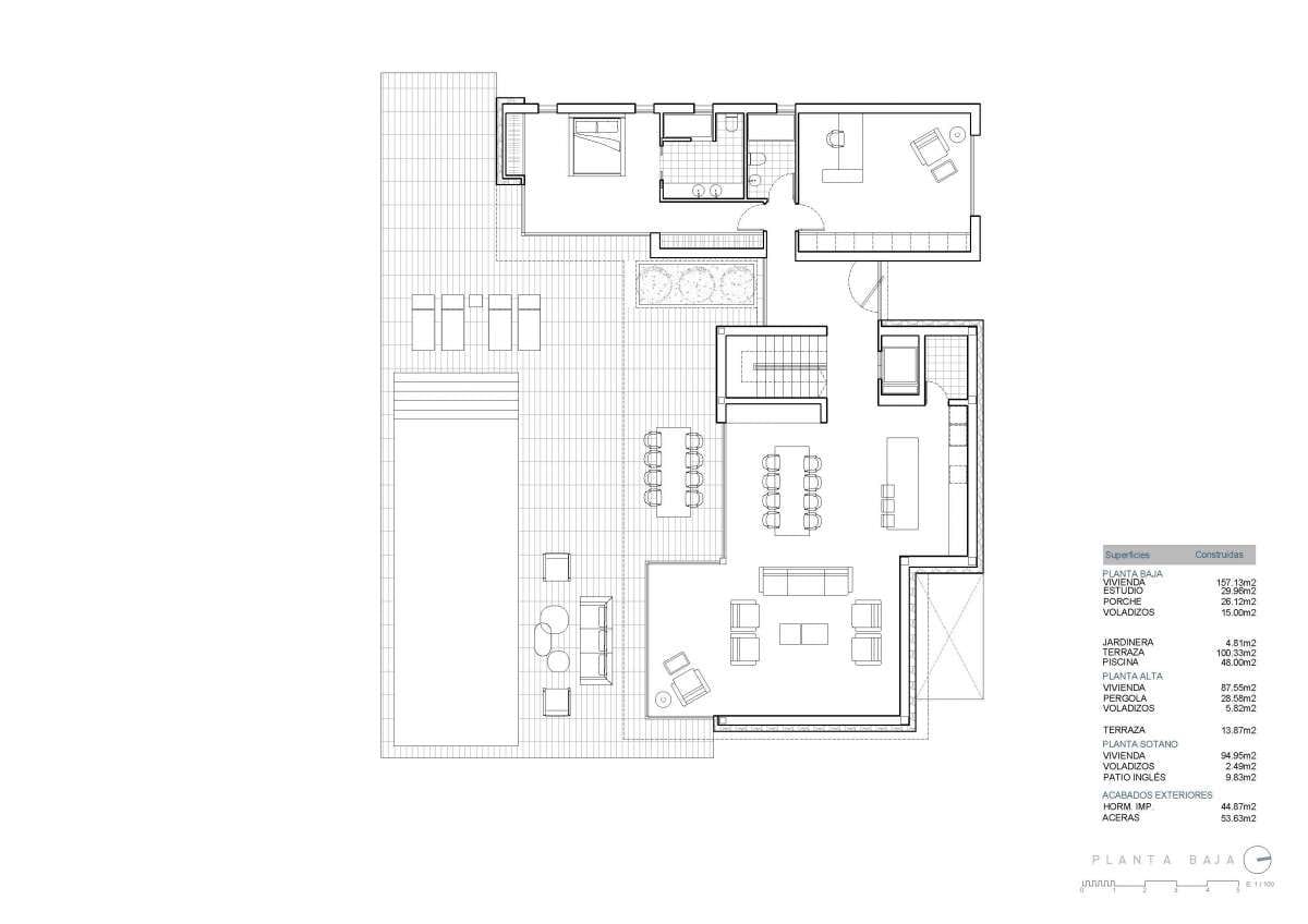 Proyecto de villa  moderna en Moraira