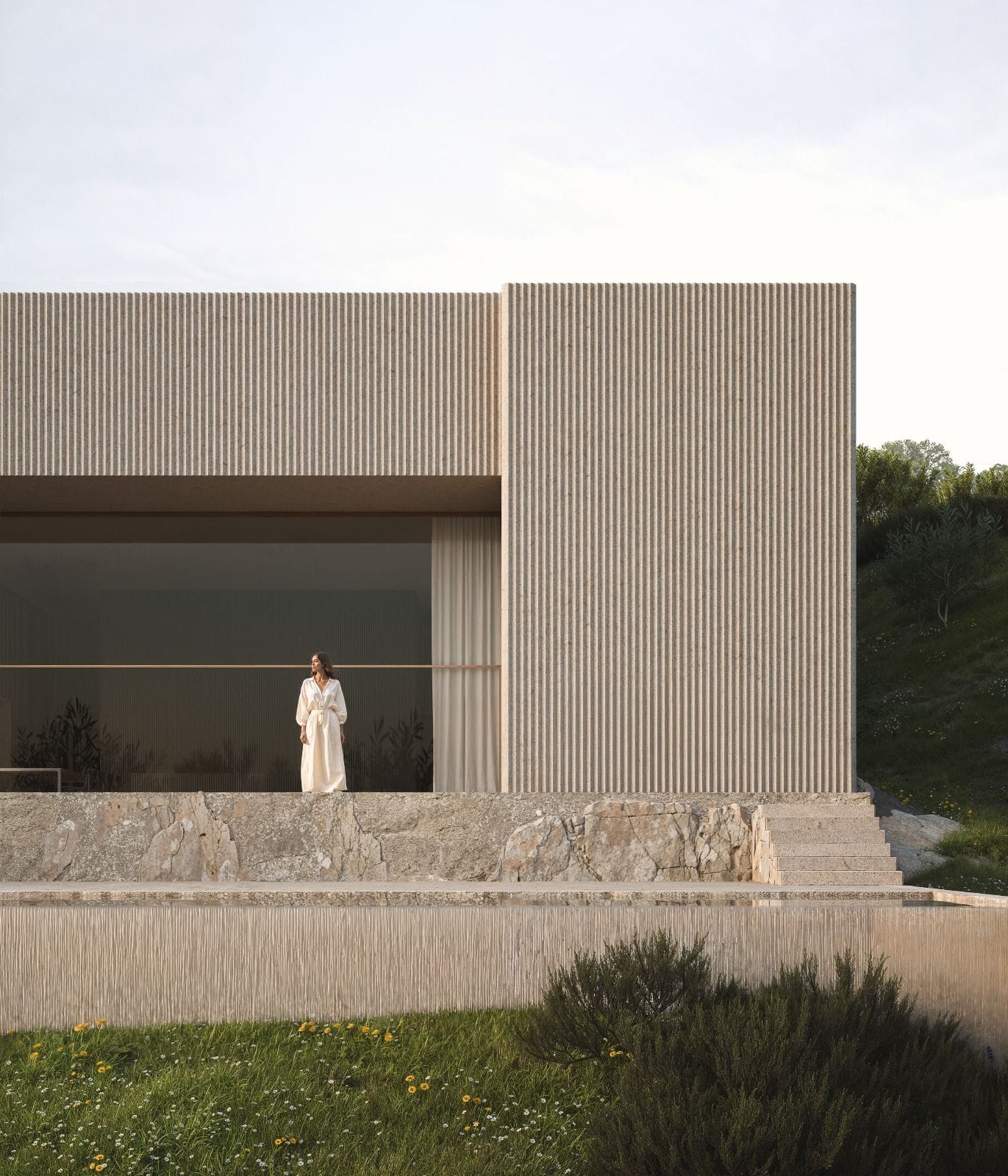 Contemporary luxury villa in Dénia with panoramic views, infinity pool, and minimalist architecture.