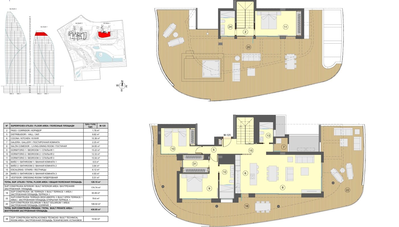 Apartamento de lujo de 3 dormitorios en la playa de Poniente de Benidorm