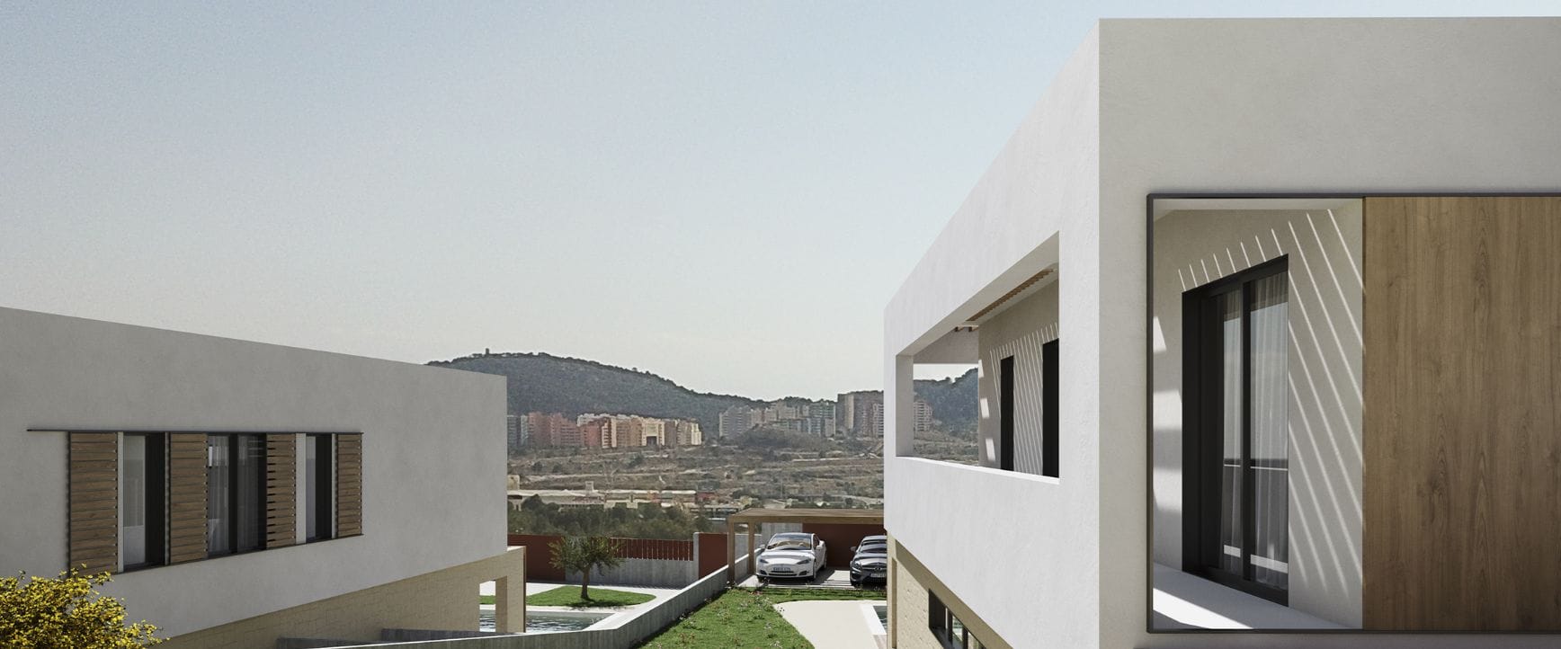 Moderne Villa mit Meerblick und Blick auf die Sierra Cortina